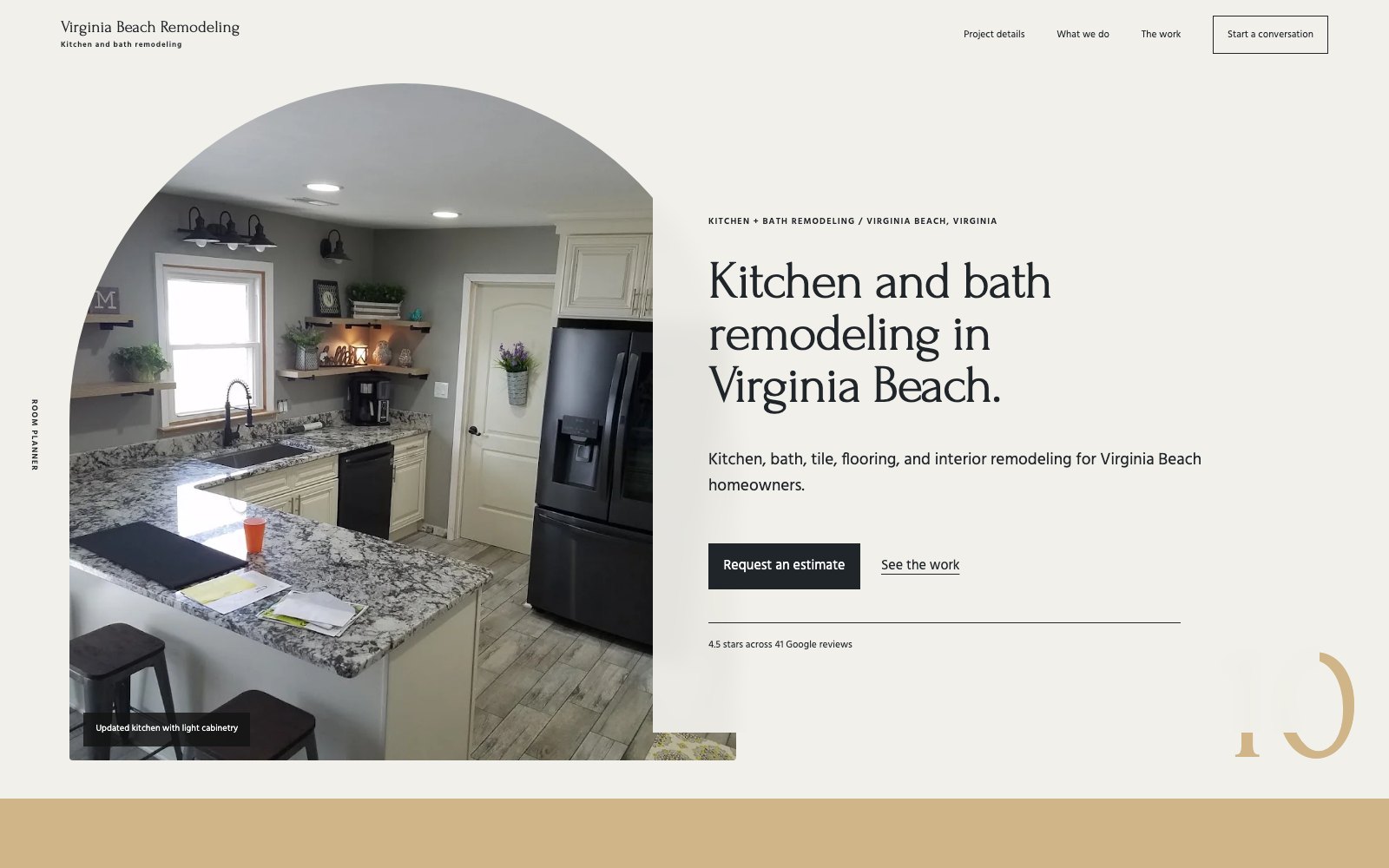 The new Virginia Beach Remodeling homepage concept