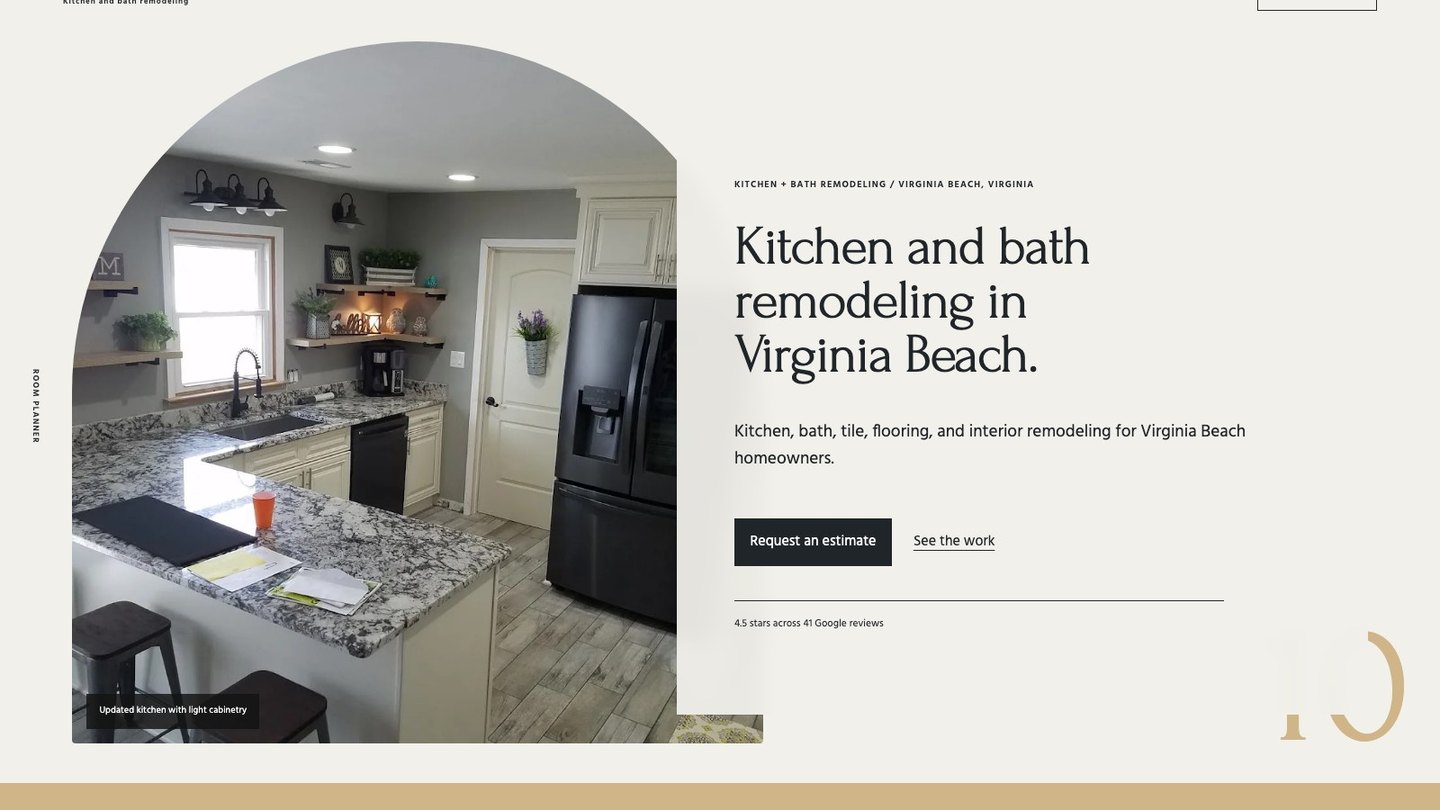 The opening section of the new homepage